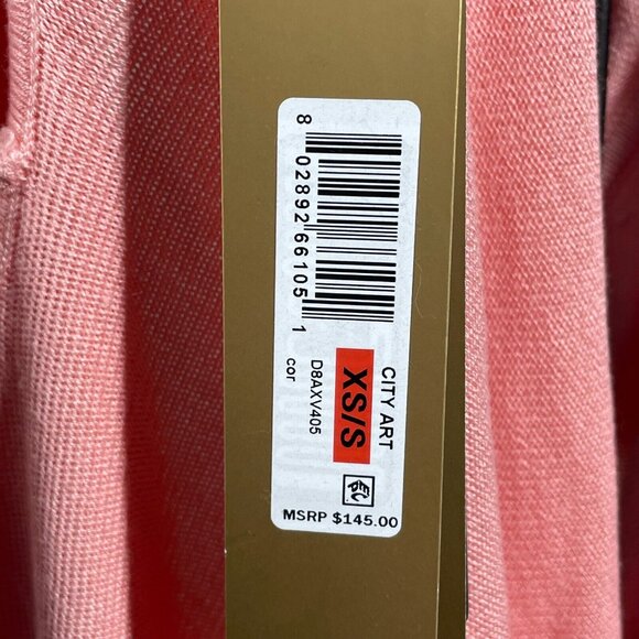 NEW Donna Karan Sweater Womens XS Small pink knit cardigan classic preppy - Picture 6 of 12